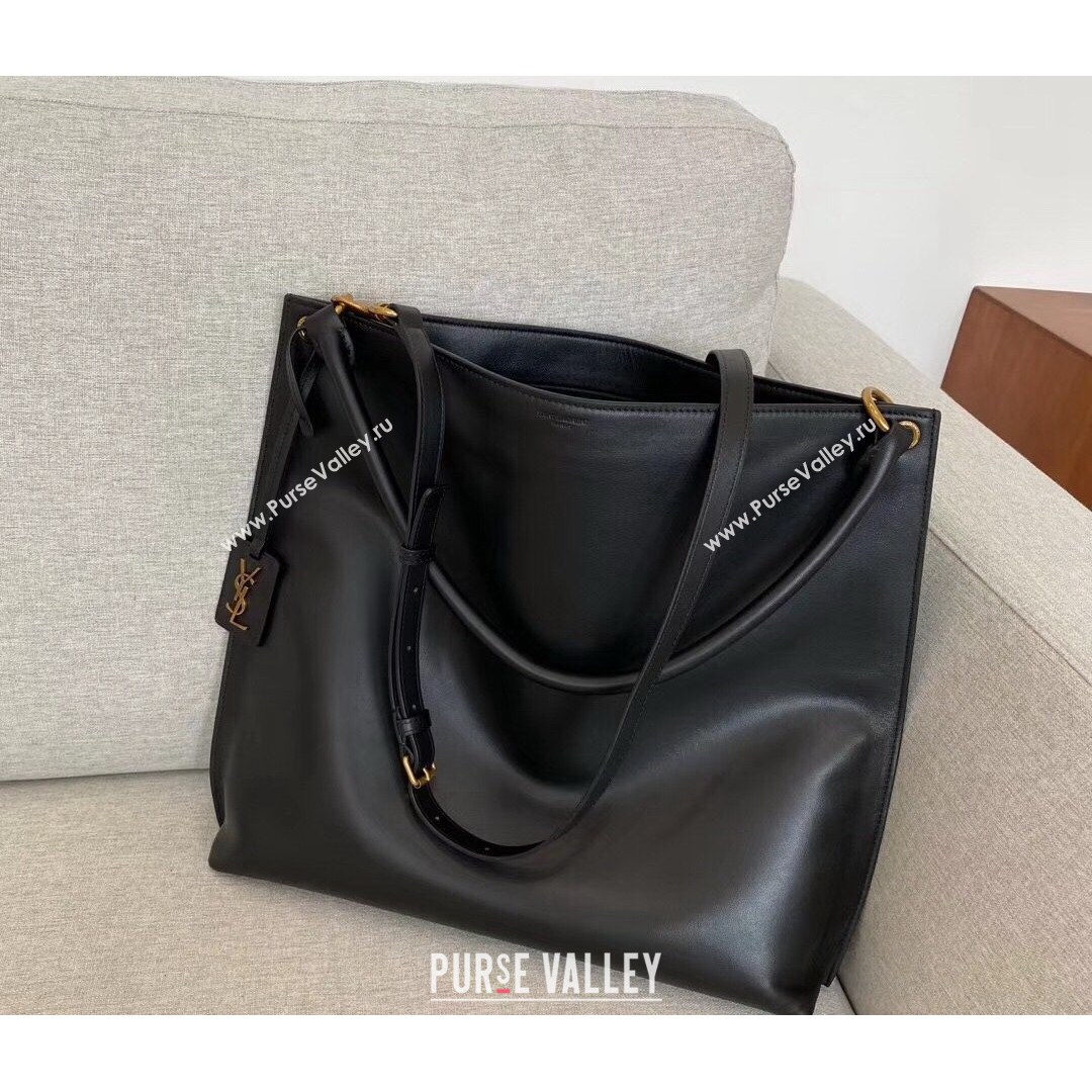 Saint Laurent Tag Hobo Bag in Smooth Calfslin 635266 Black 2021 (YD-210820059)