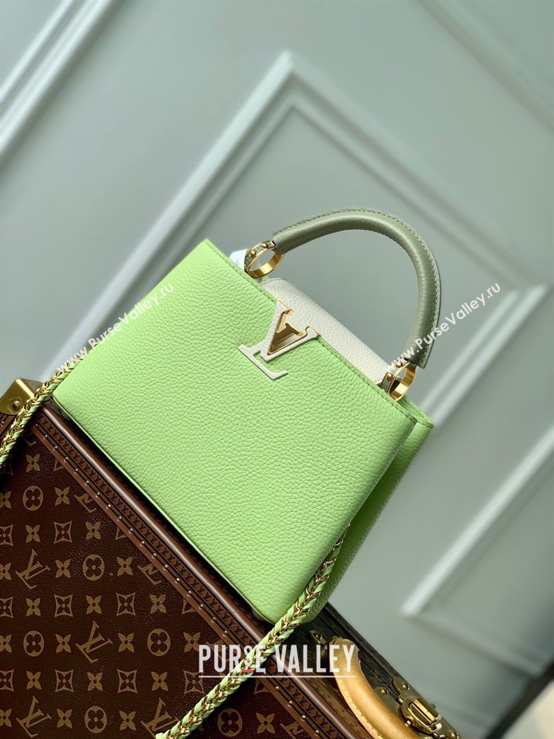 Louis Vuitton Capucines BB Bag in Taurillon Leather M21689 Green 2024 (K-24091404)