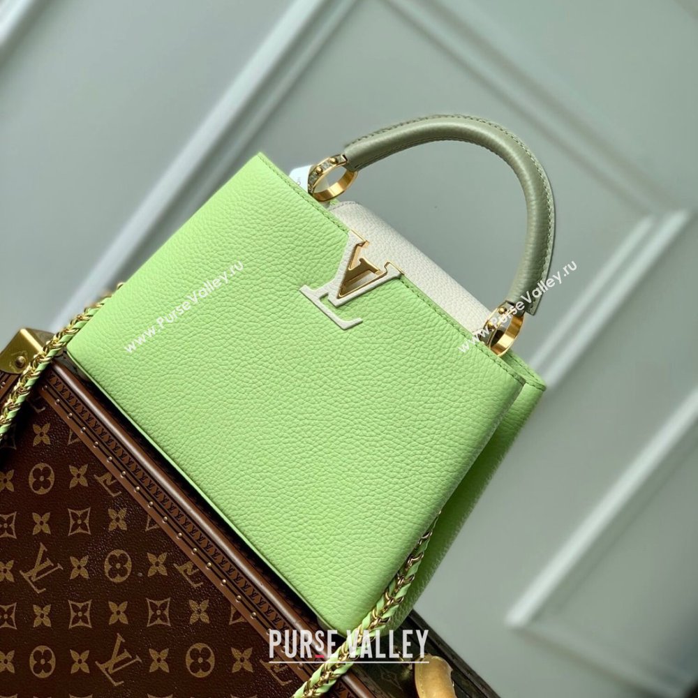 Louis Vuitton Capucines BB Bag in Taurillon Leather M21689 Green 2024 (K-24091404)