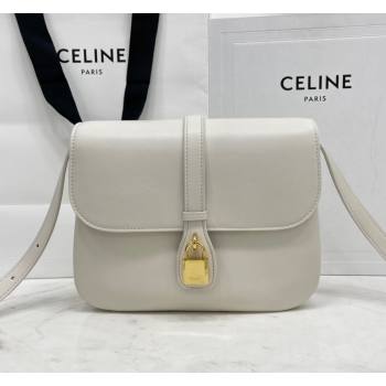 Celine Medium Tabou Shoulder Bag in Smooth Calfskin White 2021 196583 (BL-21090407)
