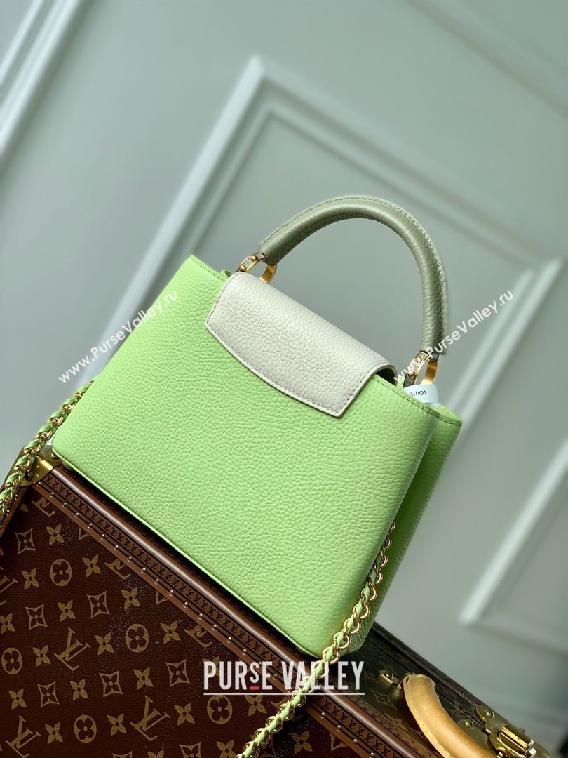 Louis Vuitton Capucines BB Bag in Taurillon Leather M21689 Green 2024 (K-24091404)