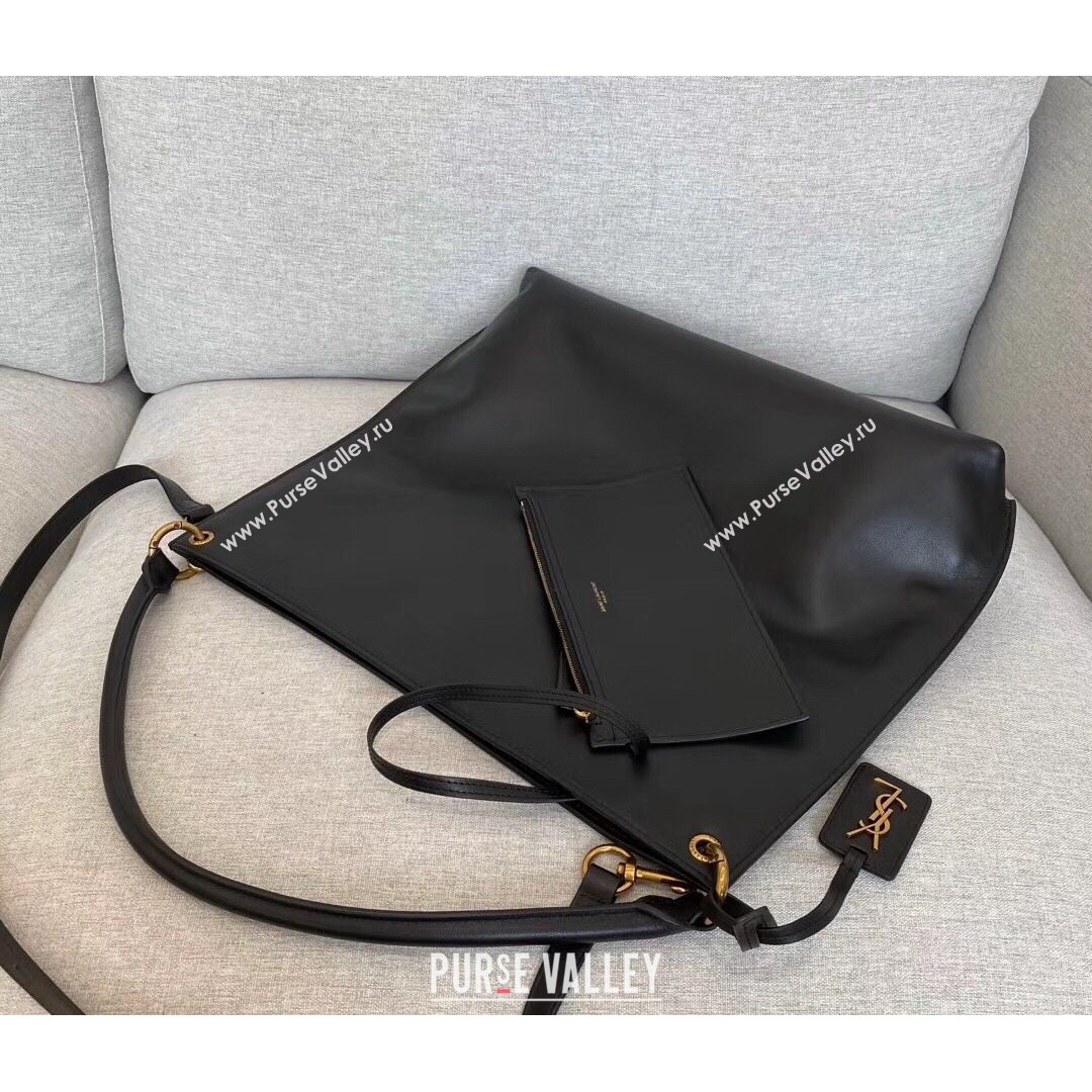 Saint Laurent Tag Hobo Bag in Smooth Calfslin 635266 Black 2021 (YD-210820059)