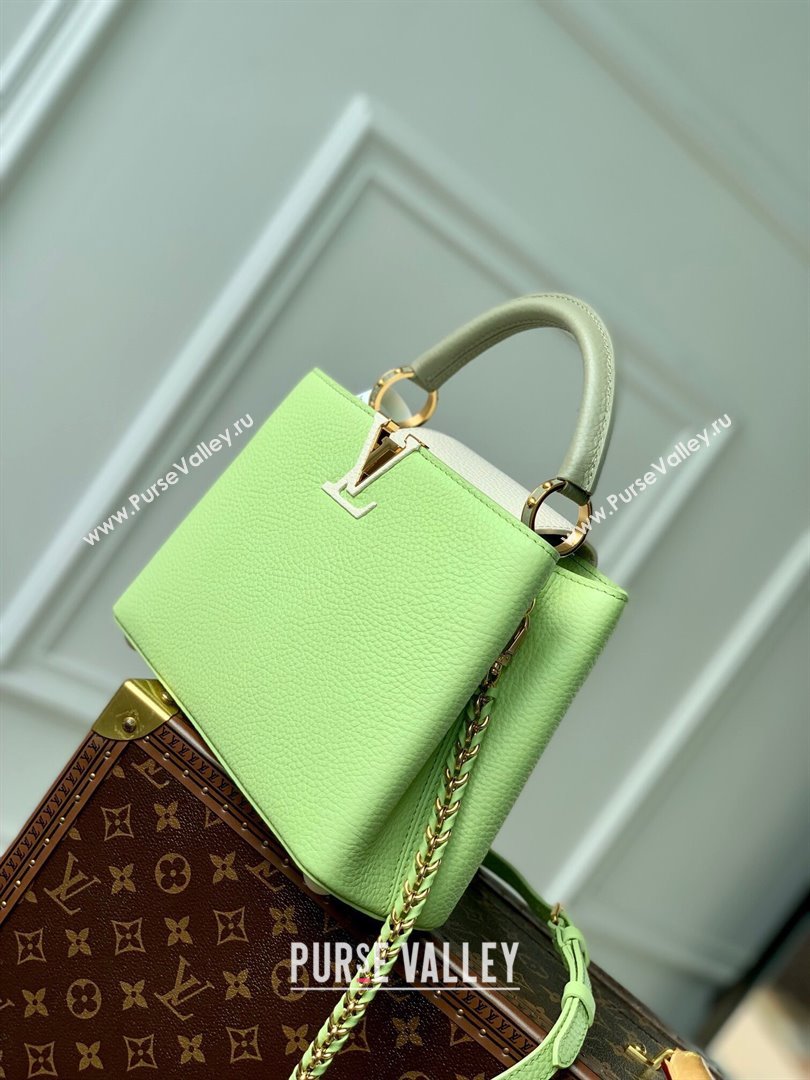 Louis Vuitton Capucines BB Bag in Taurillon Leather M21689 Green 2024 (K-24091404)