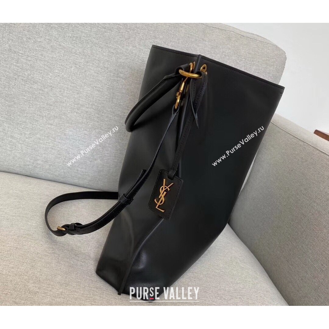 Saint Laurent Tag Hobo Bag in Smooth Calfslin 635266 Black 2021 (YD-210820059)