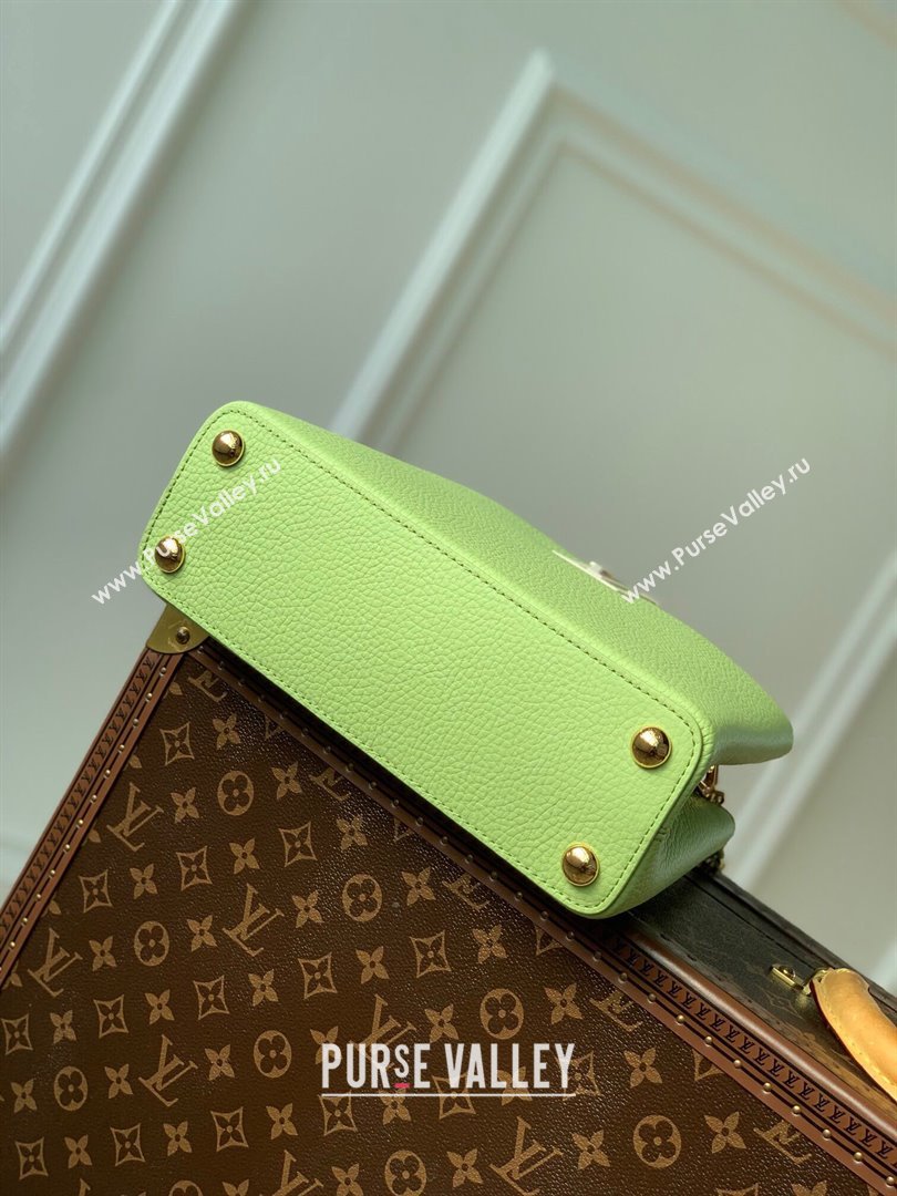 Louis Vuitton Capucines BB Bag in Taurillon Leather M21689 Green 2024 (K-24091404)