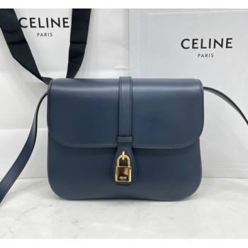 Celine Medium Tabou Shoulder Bag in Smooth Calfskin Navy Blue 2021 196583 (BL-21090408)