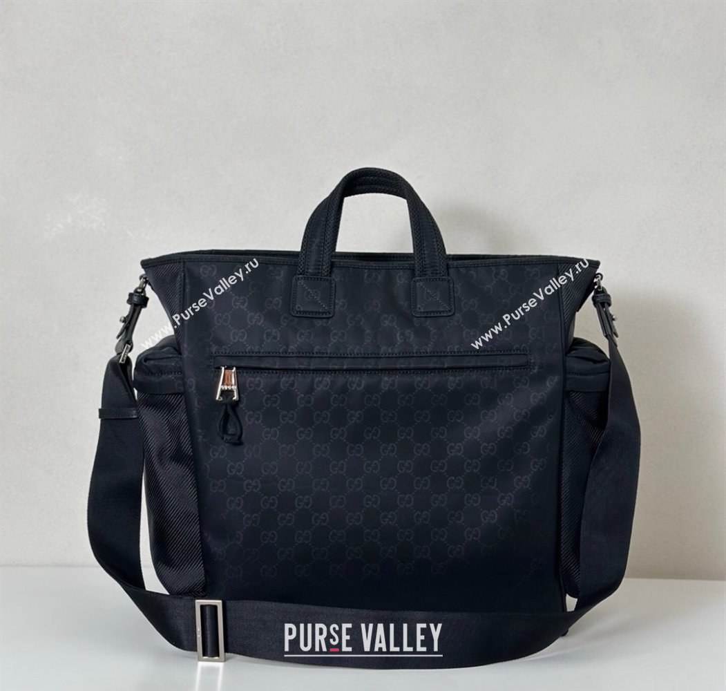 Gucci Mens Nexus GG Nylon large tote bag Black 2025 ‎818962 (DLH-250808005)