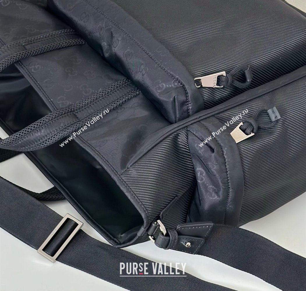 Gucci Mens Nexus GG Nylon large tote bag Black 2025 ‎818962 (DLH-250808005)