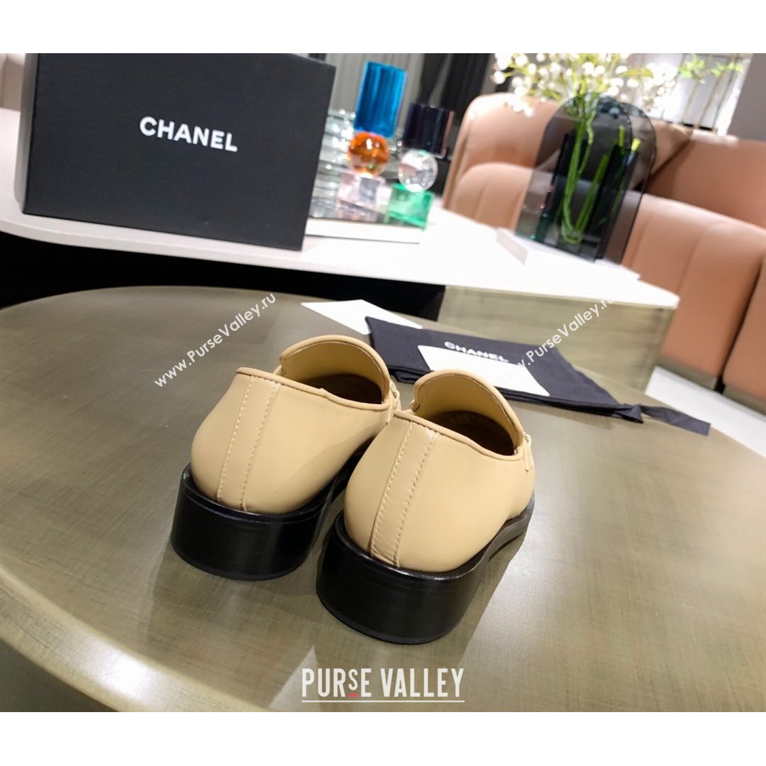 Chanel Calfskin Loafers with Coin Charm G37932 Apricot 2021 (MD-21080934)