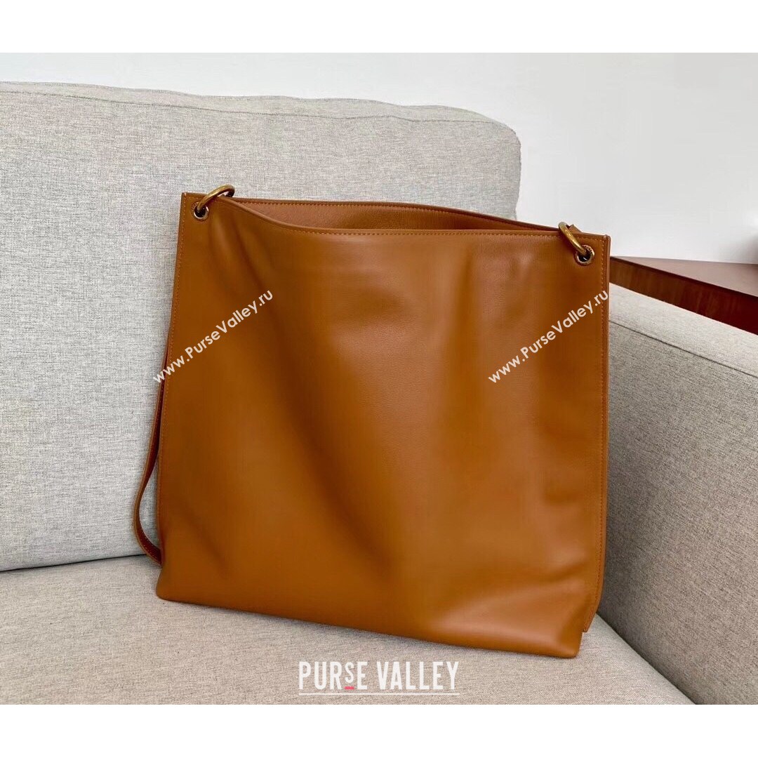 Saint Laurent Tag Hobo Bag in Smooth Calfslin 635266 Brown 2021 (YID-210820060)