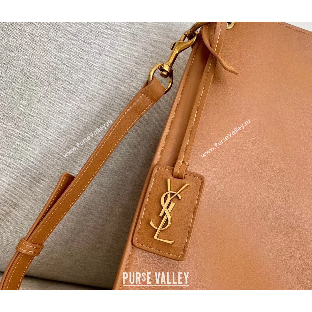 Saint Laurent Tag Hobo Bag in Smooth Calfslin 635266 Brown 2021 (YID-210820060)