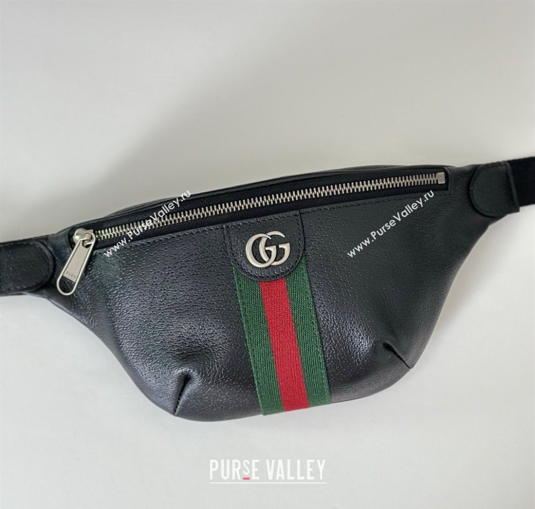 Gucci Ophidia Black Leather Small Belt Bag 2025 839106 (DLH-250808007)