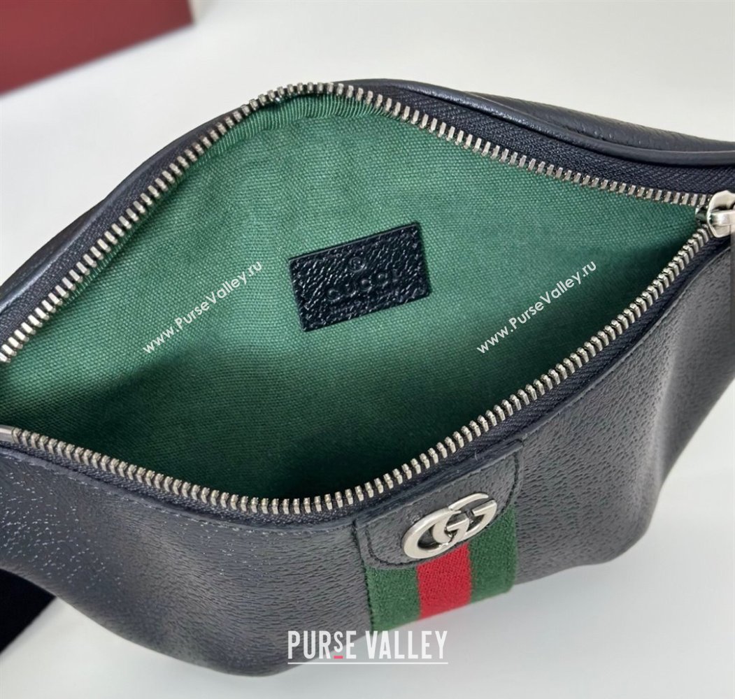 Gucci Ophidia Black Leather Small Belt Bag 2025 839106 (DLH-250808007)