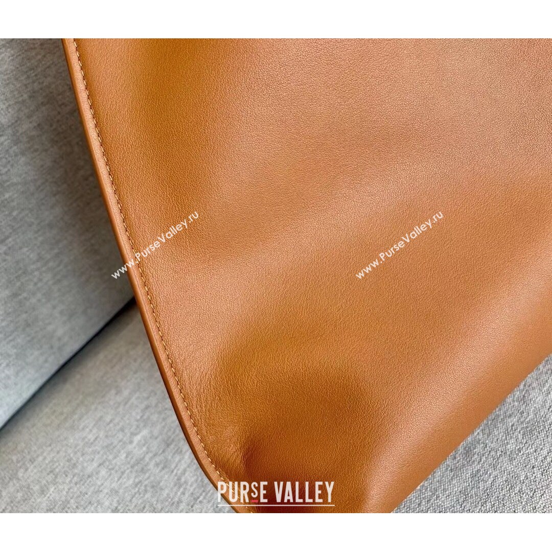 Saint Laurent Tag Hobo Bag in Smooth Calfslin 635266 Brown 2021 (YID-210820060)