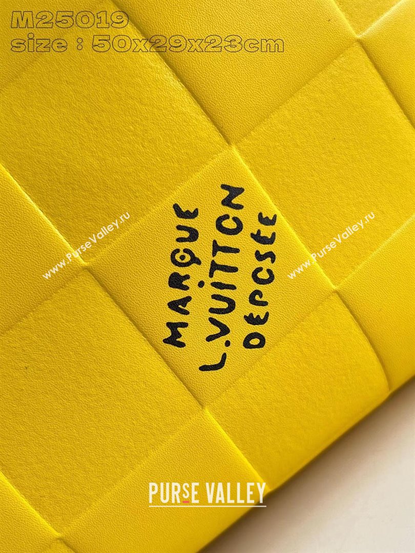 Louis Vuitton Keepall Bandouliere 50 in Damier Scuba Calfskin M25019 Yellow 2024 (K-24090702)