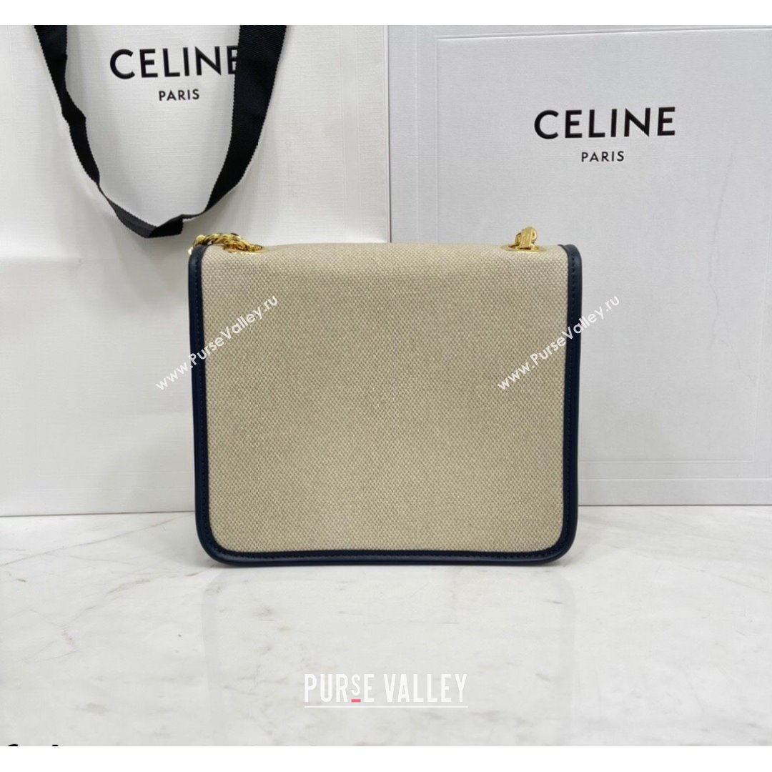 Celine Lutch Sulky Chain Mini Bag in Textile and Calfskin Beige 2021 (BL-21090410)