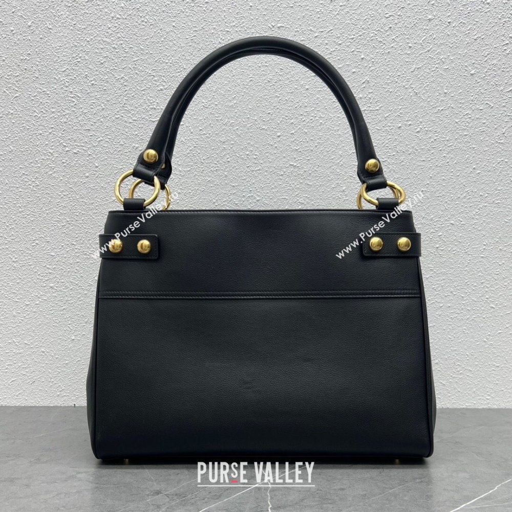 Celine Medium ANNABEL Bag in Supply Calfskin 113343 Black 2024(Top) (SWW-24060605)