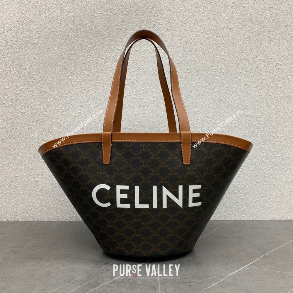 Celine Medium Couffin Shopping Bag in Brown Triomphe Canvas 196952 2024 (SWW-24060607)