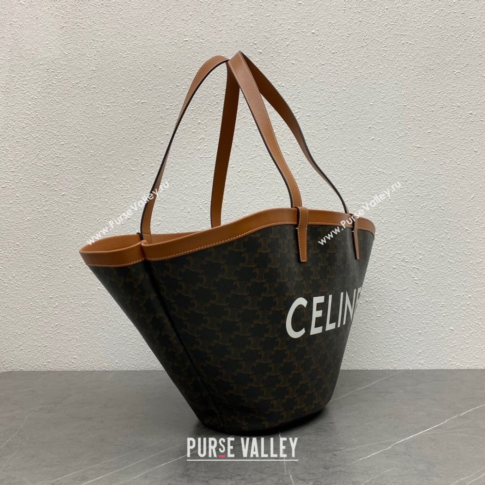 Celine Medium Couffin Shopping Bag in Brown Triomphe Canvas 196952 2024 (SWW-24060607)