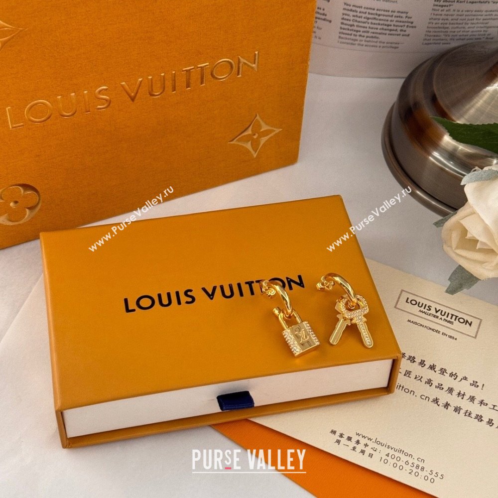 Louis Vuitton LV Padlock Earrings LV111115 Gold 2024 (YF-24111115)