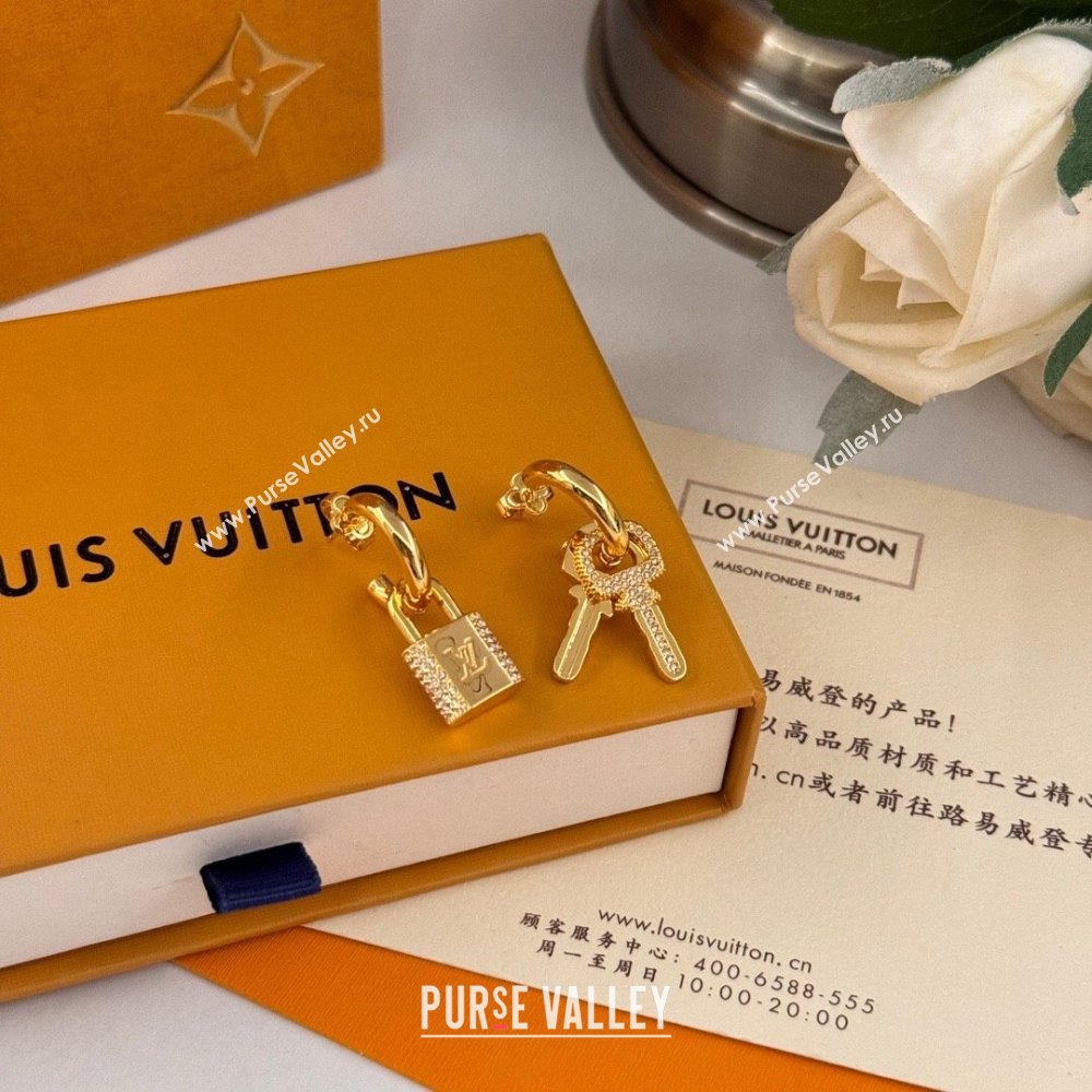 Louis Vuitton LV Padlock Earrings LV111115 Gold 2024 (YF-24111115)