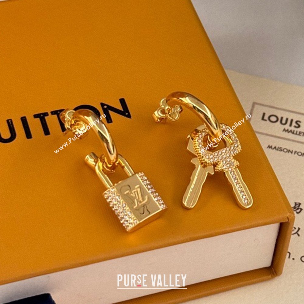 Louis Vuitton LV Padlock Earrings LV111115 Gold 2024 (YF-24111115)