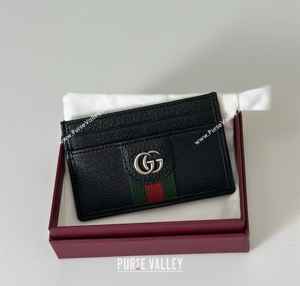 Gucci Ophidia Black Leather Card Case Wallet 2025 834795 (DLH-250808029)