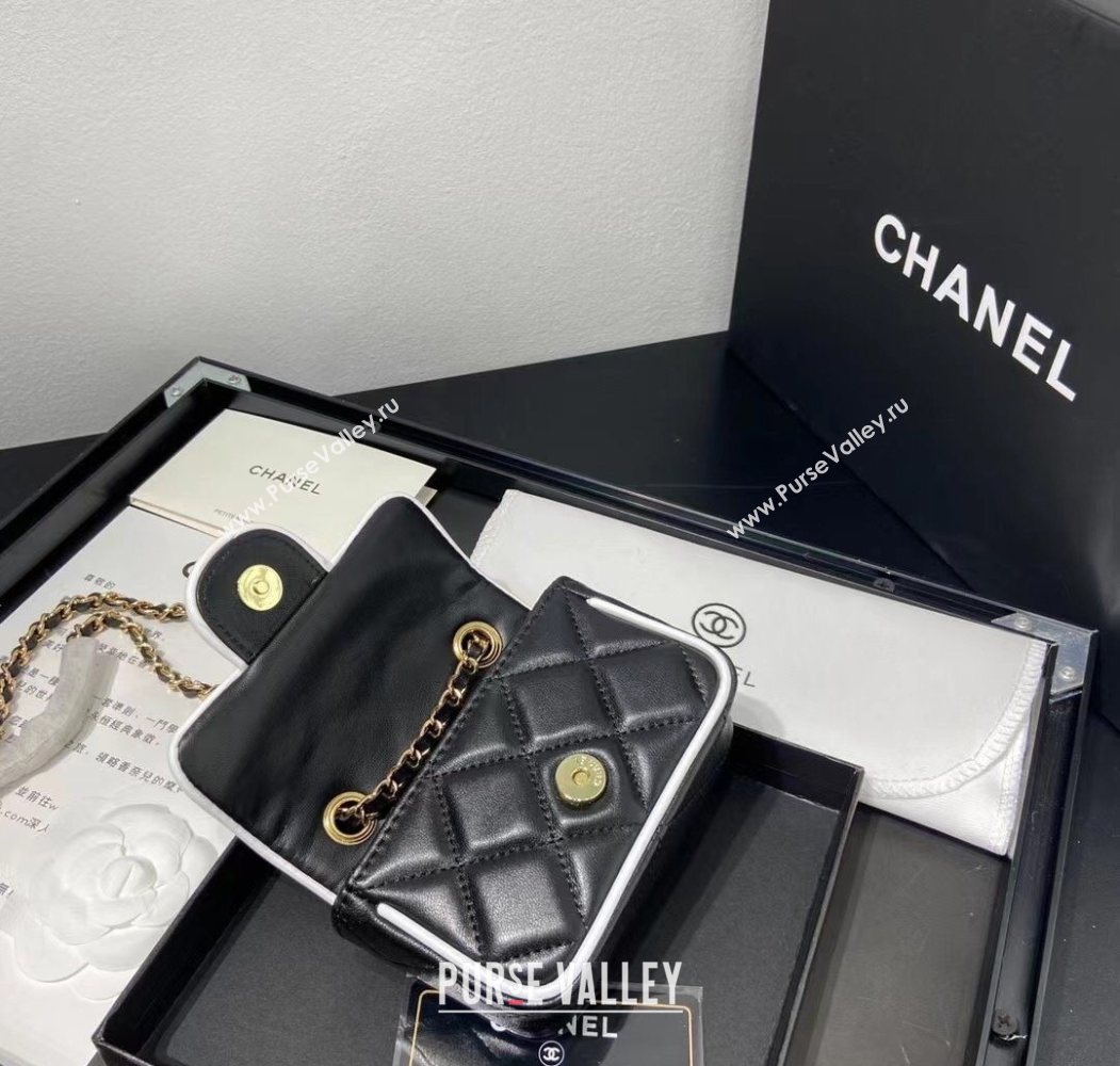 Chanel Leather Clutch with Chain Black 2025 0618 (99-250618016)