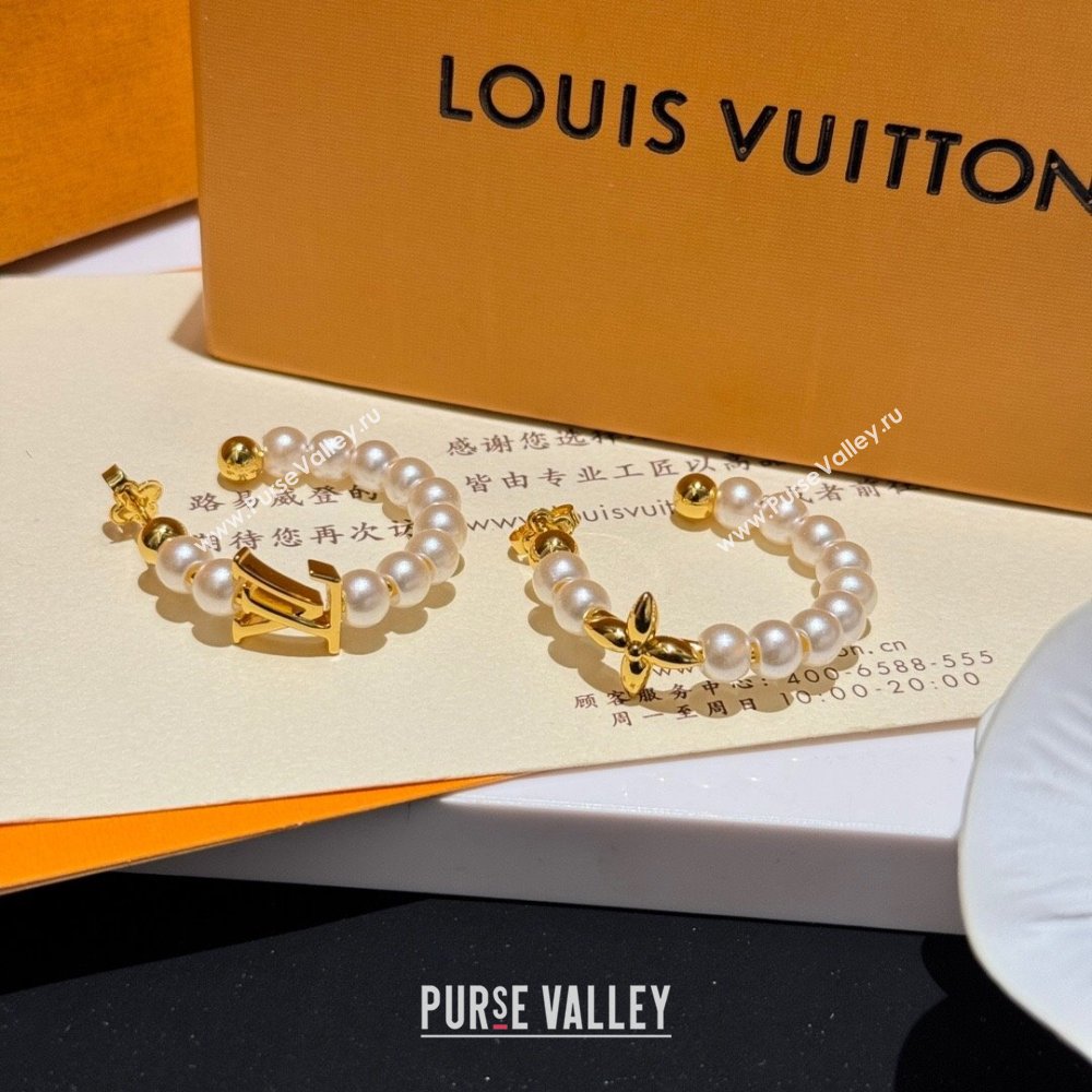 Louis Vuitton Hoop Earrings LV111112 White 2024 (YF-24111112)