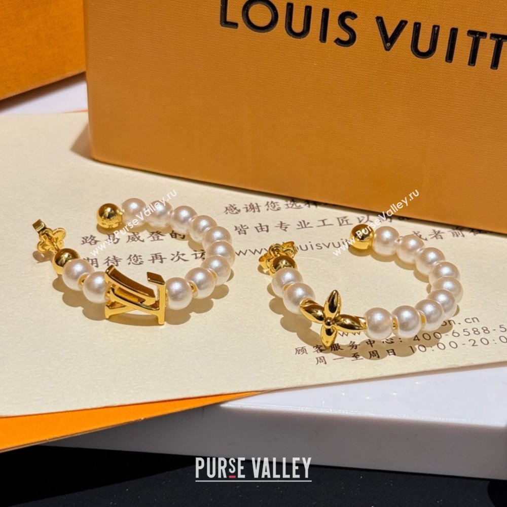 Louis Vuitton Hoop Earrings LV111112 White 2024 (YF-24111112)