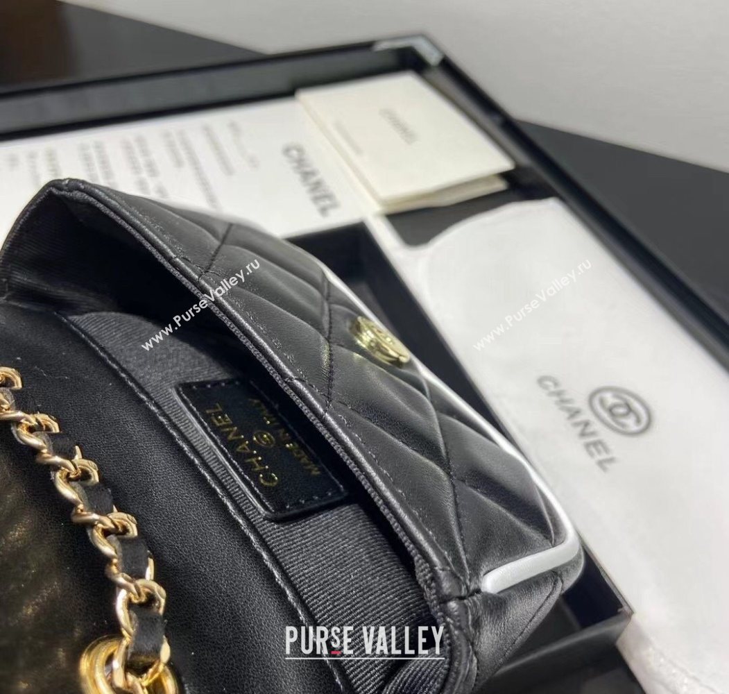 Chanel Leather Clutch with Chain Black 2025 0618 (99-250618016)