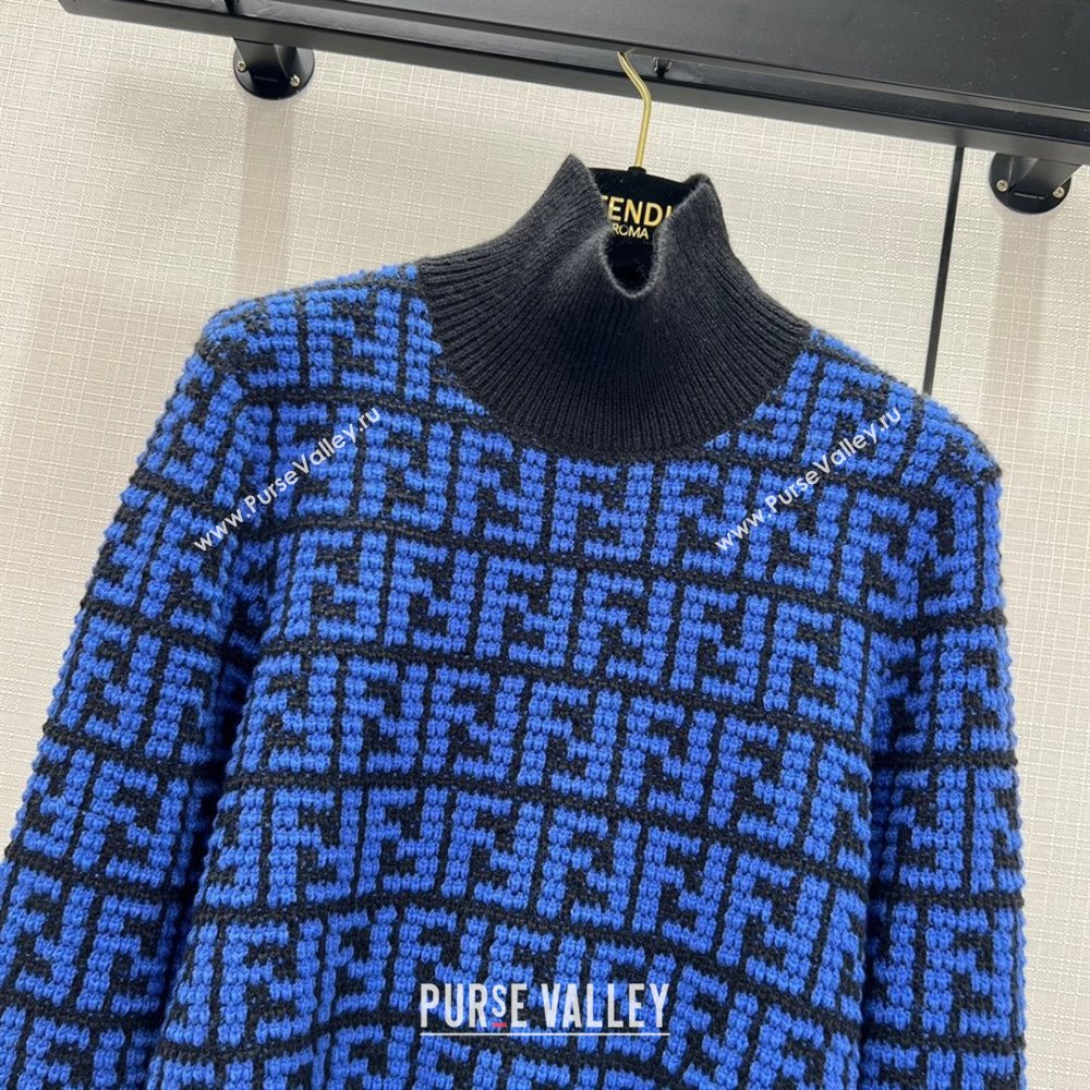 Fendi FF Sweater F122519 Blue 2023 (Q-23122519)