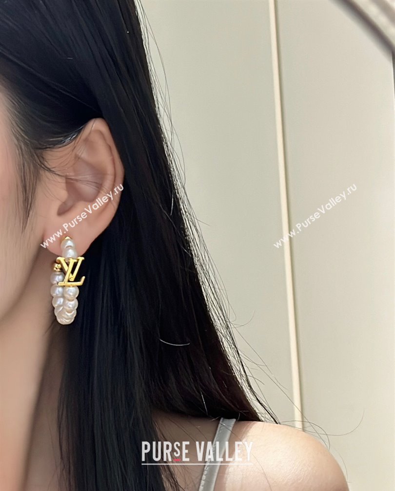 Louis Vuitton Hoop Earrings LV111112 White 2024 (YF-24111112)