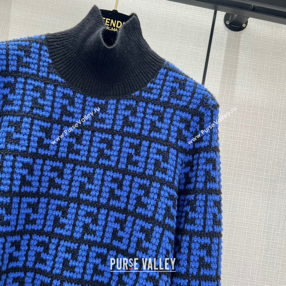 Fendi FF Sweater F122519 Blue 2023 (Q-23122519)