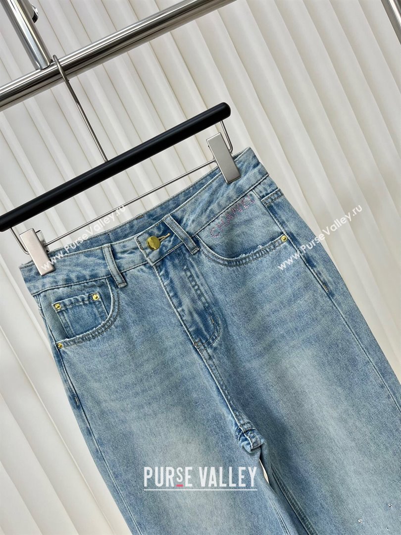 Chanel Crystal Denim Jeans CH040326 Blue 2024 (LT-24040326)