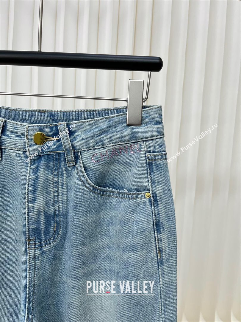 Chanel Crystal Denim Jeans CH040326 Blue 2024 (LT-24040326)