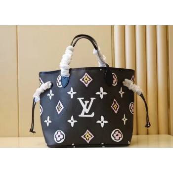 Louis Vuitton Neverfull MM Tote Bag in Black Monogram Canvas M45818 2021 (K-210826051)
