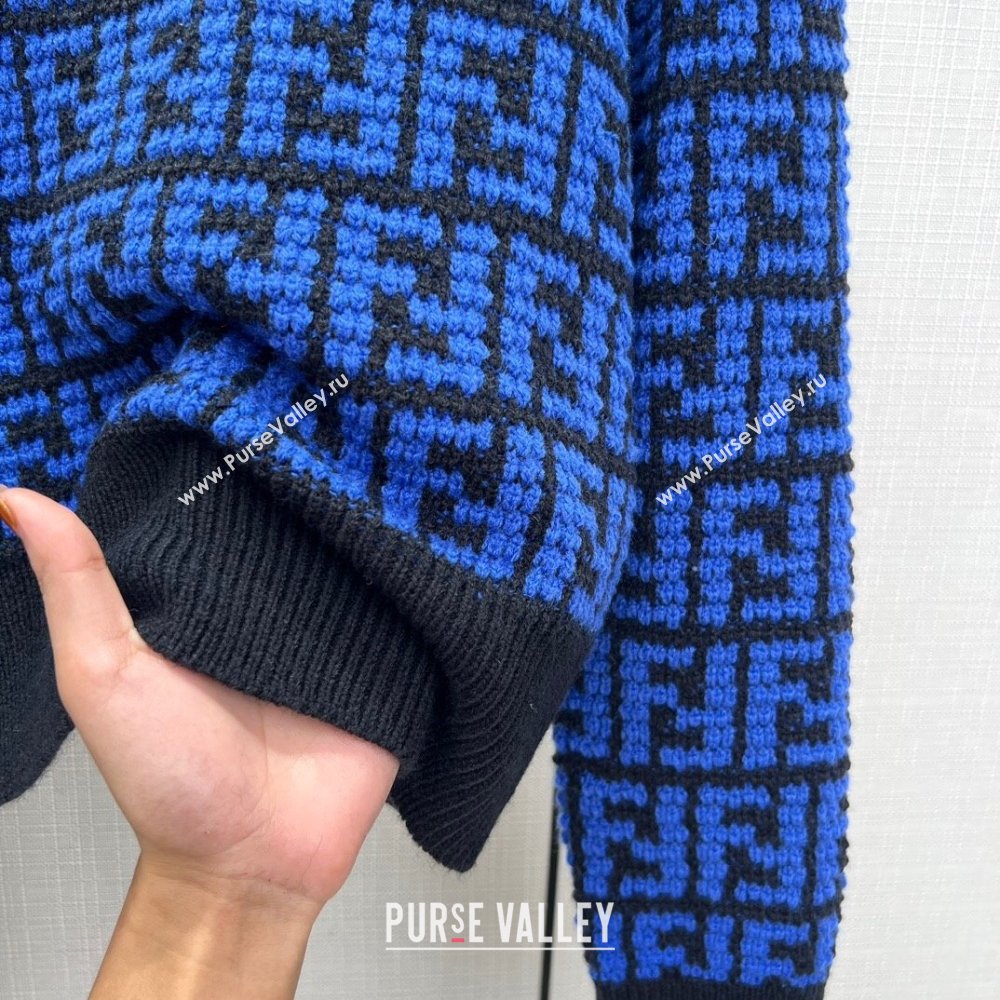 Fendi FF Sweater F122519 Blue 2023 (Q-23122519)