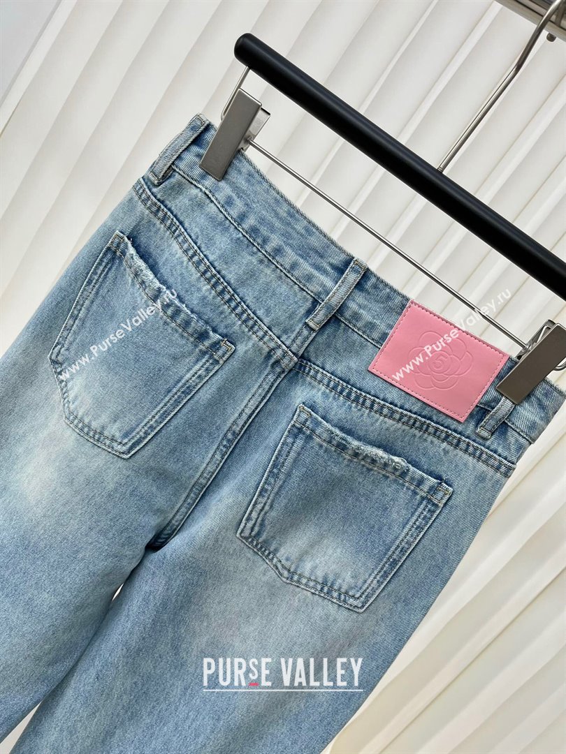 Chanel Crystal Denim Jeans CH040326 Blue 2024 (LT-24040326)