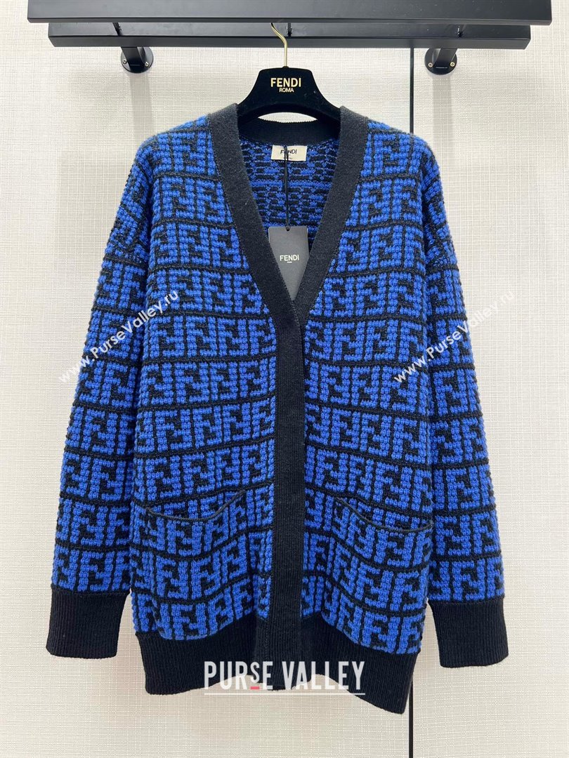 Fendi FF Cardigan F122520 Blue 2023 (Q-23122520)