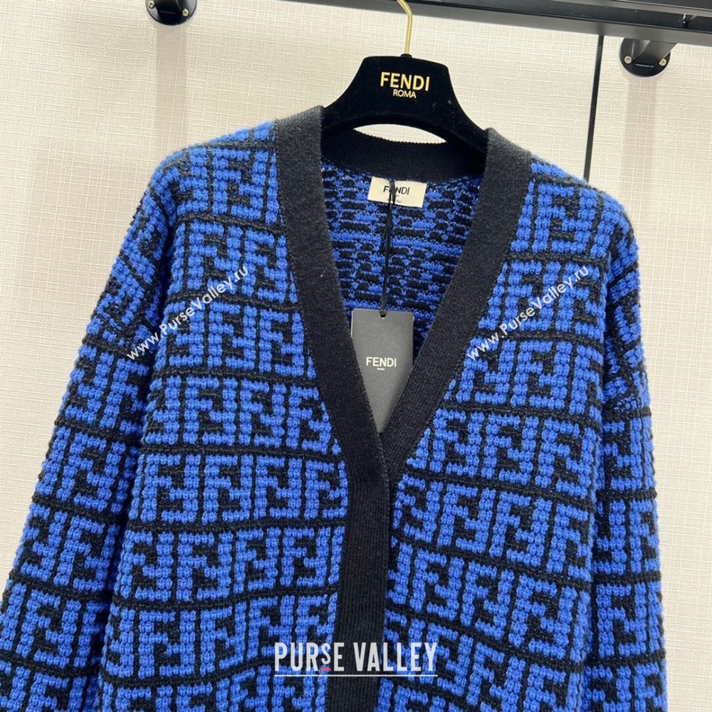 Fendi FF Cardigan F122520 Blue 2023 (Q-23122520)