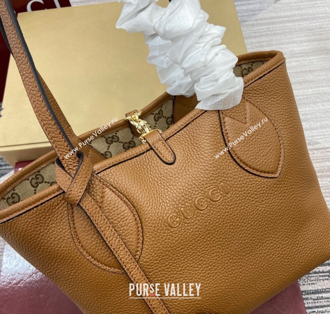 Gucci Totissima small reversible tote bag Brown 2025 ‎839124 (DLH-250808031)