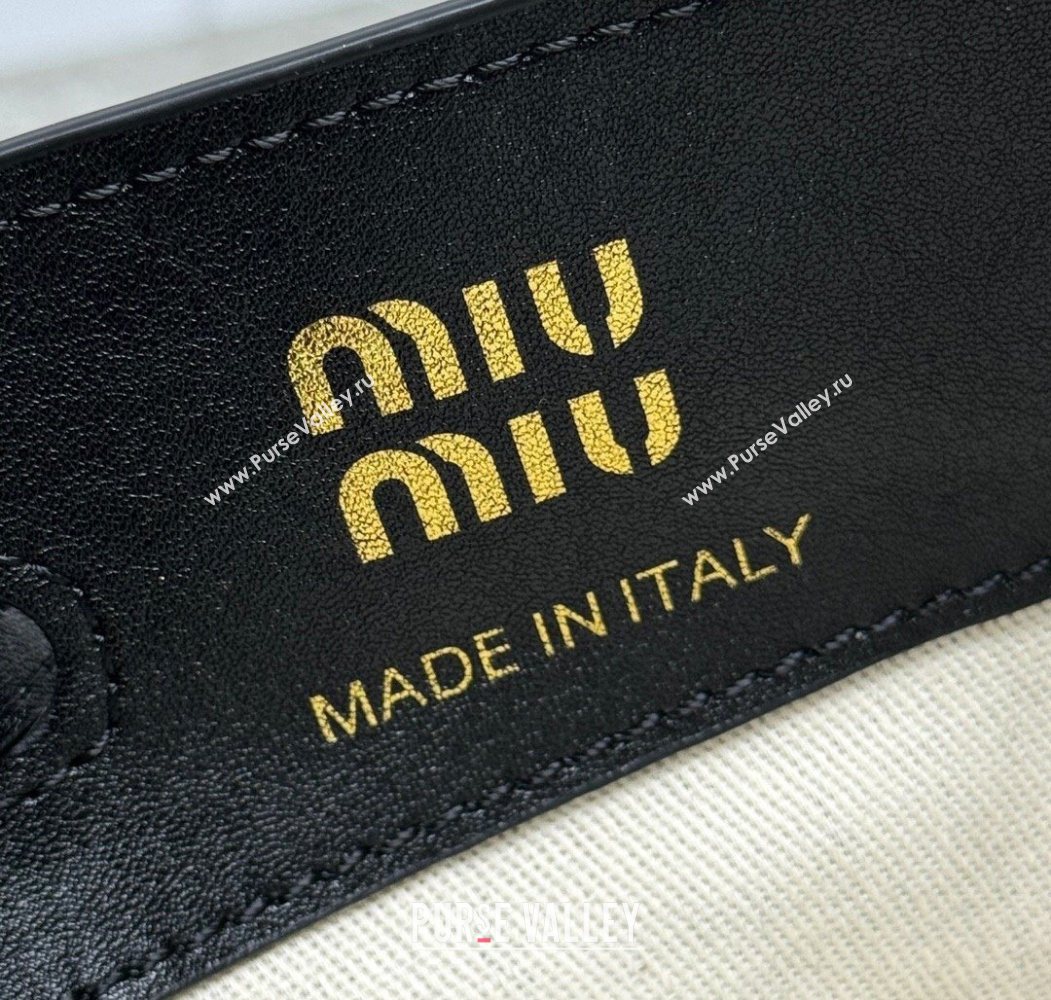Miu Miu Nappa leather bucket mini-bag Black 2025 5NF460 (99-250618030)