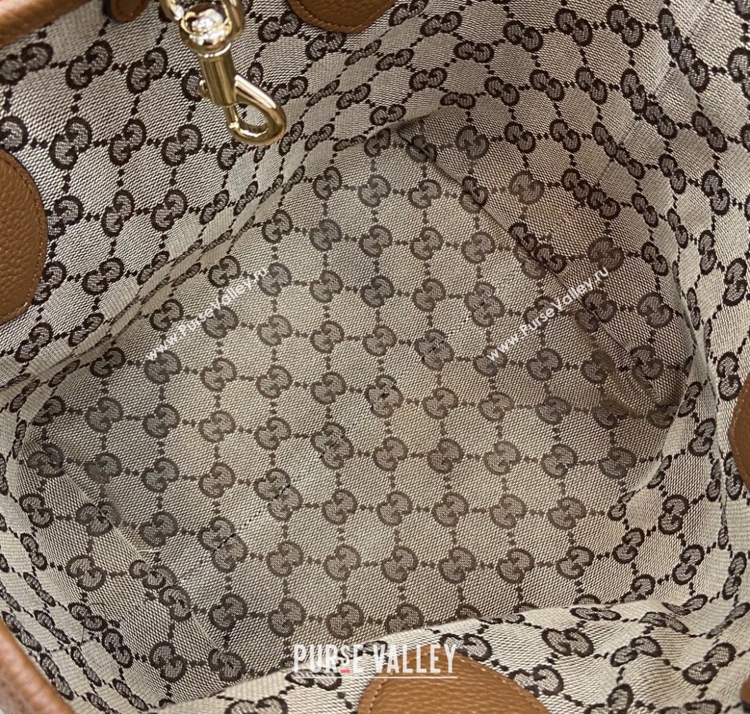 Gucci Totissima small reversible tote bag Brown 2025 ‎839124 (DLH-250808031)