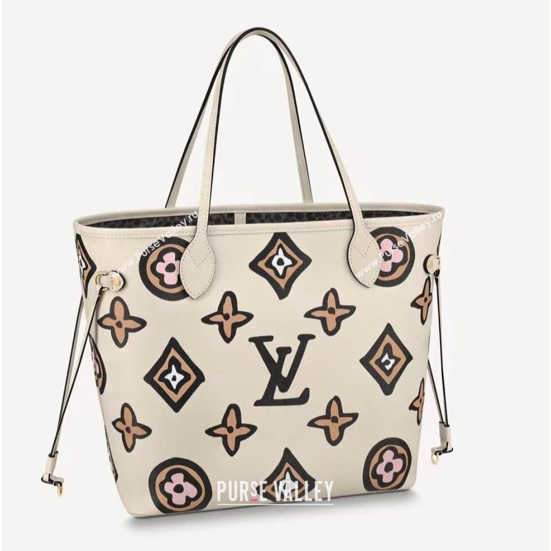 Louis Vuitton Neverfull MM Tote Bag in Cream Monogram Canvas M45819 2021 (K-210826052)