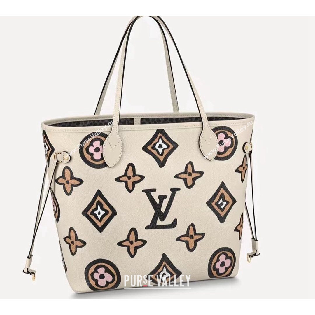 Louis Vuitton Neverfull MM Tote Bag in Cream Monogram Canvas M45819 2021 (K-210826052)
