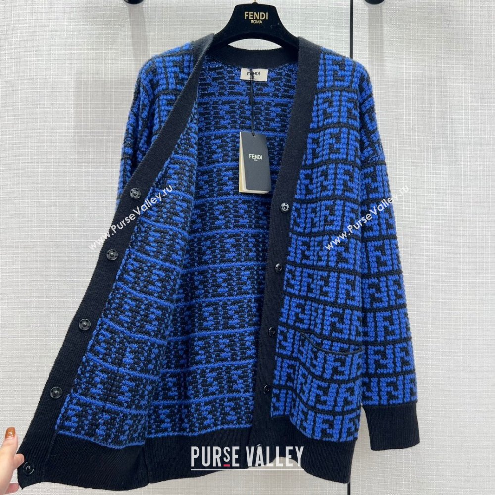 Fendi FF Cardigan F122520 Blue 2023 (Q-23122520)