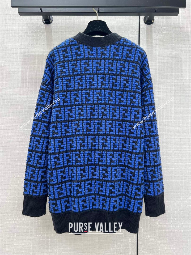 Fendi FF Cardigan F122520 Blue 2023 (Q-23122520)