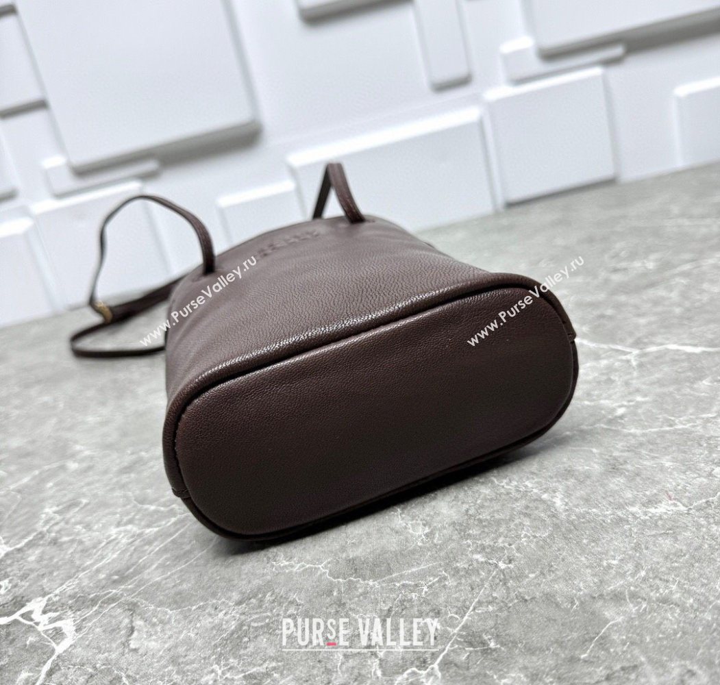 Miu Miu Nappa leather bucket mini-bag Briarwood Brown 2025 5NF460 (99-250618031)