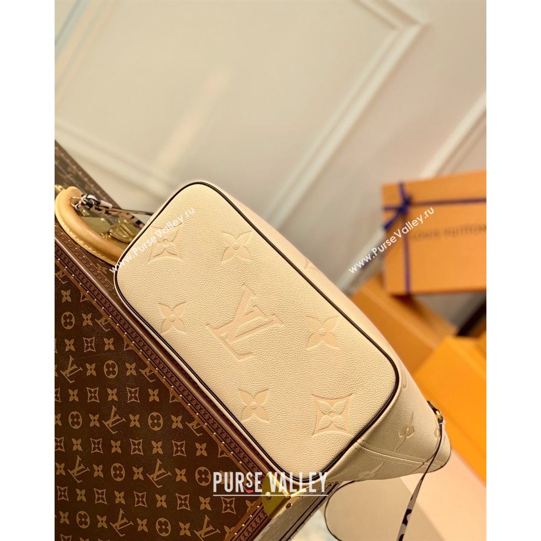 Louis Vuitton Neverfull MM Tote Bag in Monogram Empreinte Leather M58525 Cream 2021 (K-210826053)